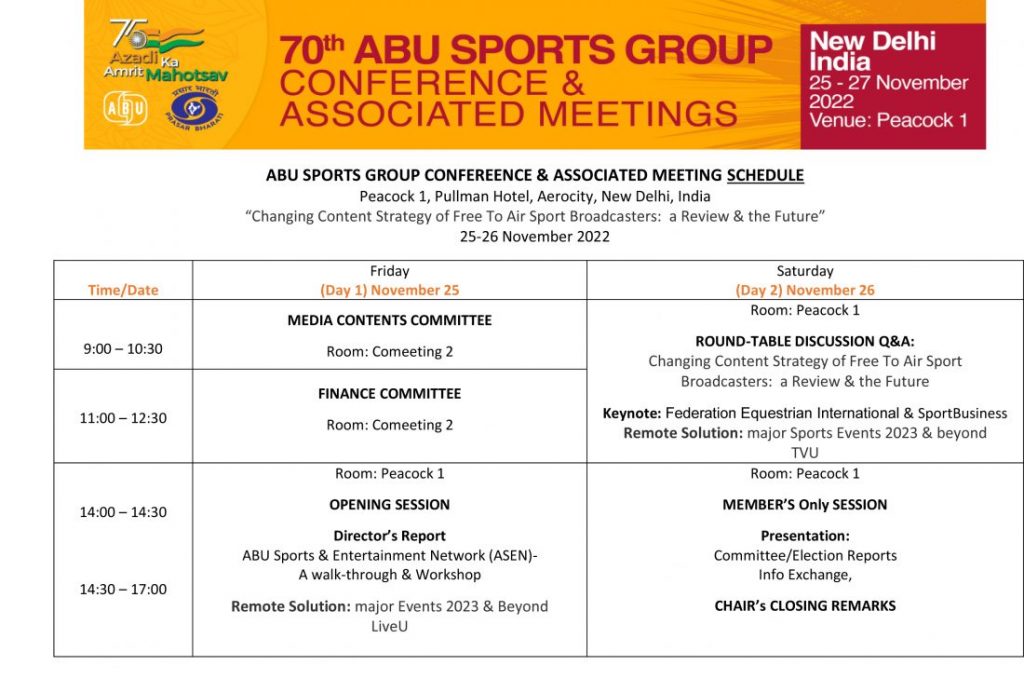 70th Sports Group Conference, Delhi